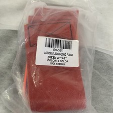Action Flag500 Vinyl long flags 48"L x 3"W Hook Loop Fasten 6 Pc/colors