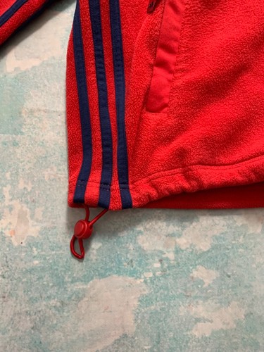 Vintage Adidas Fleece Full Zip Jacket 1990s men’s size Large Red Outdoor Life - Picture 19 of 24