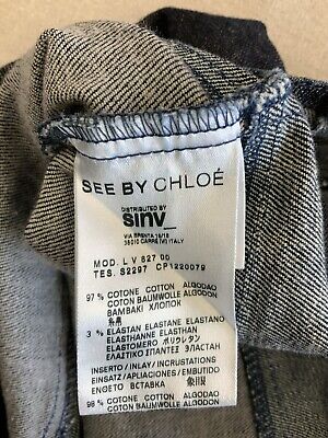 See By Chloe Women's Size 10 Denim Chambray Short Sleeve See By Chloe Women's Size 10 Denim Chambray Short Sleeve