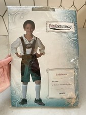 Boy Traditional Bavarian Lederhosen Costume Sz 4/5 Halloween Sound Music Cosplay