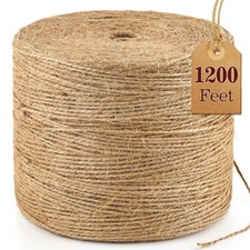 1200 Feet Natural Jute Twine Strong Garden Twine Rope for Arts Crafts Gift Wr...