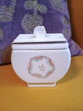 Delightful art deco Burslem Midwinter  jam/conserve pot. Good vintage condition.