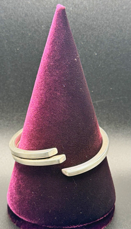 925 Sterling Silver  Bangle, Slightly Adjustable Size 7.25