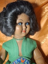 Bambola Antica Mora In Celluloide anni '50 alta 67cm 