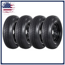 4-pack Trailer Tires Rims Set St20575d14 6pr Load Range C 5 Lug On 4.5