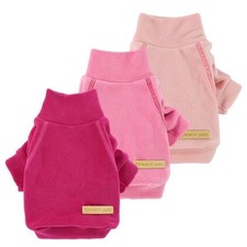 Fitwarm 3 Pack Luxury Fleece Dog Turtleneck Sweaters Pink / Purple XS–L NEW