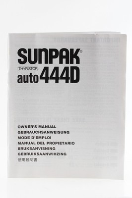 Bedienungsanleitung Sunpak Thyristor auto 444d 444 d