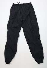 Vintage 90s Streetwear Mens Large Blank Lined Windbreaker Joggers Pants Black