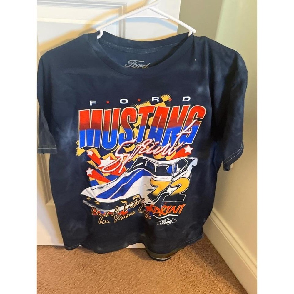 PONY T shirt grafica Ford Mustang Sprint '72 tie dye uomo taglia L