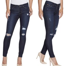 HUDSON Jeans Women’s 29 Blue Nico Mid Rise Ankle Raw Hem