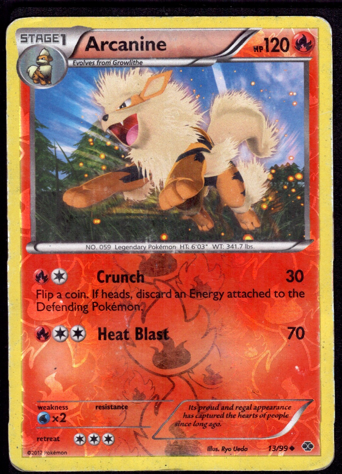 Arcanine Reverse Holo 13/99 Next Destinies