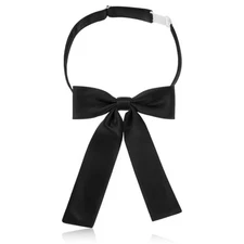 Lusofie Bow Tie For Women Black Adjustable Ties For Women Pre-Tied Womens Bow 