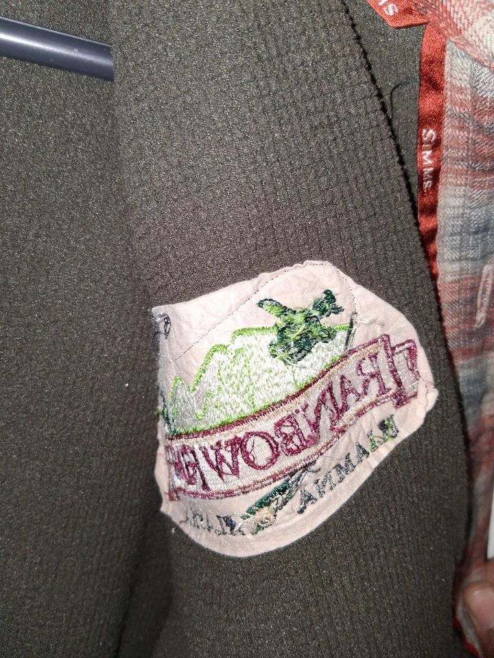 Chamarra de franela forrada Simms X Rainbow King para hombre mediana a cuadros clima frío pesca  Foto 4 de 4