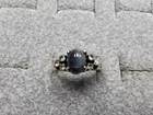 GRANDMA GRABE'S BEAUTIFUL VINTAGE 925 STERLING SILVER 2.8G CAT'S EYE RING SIZE 5