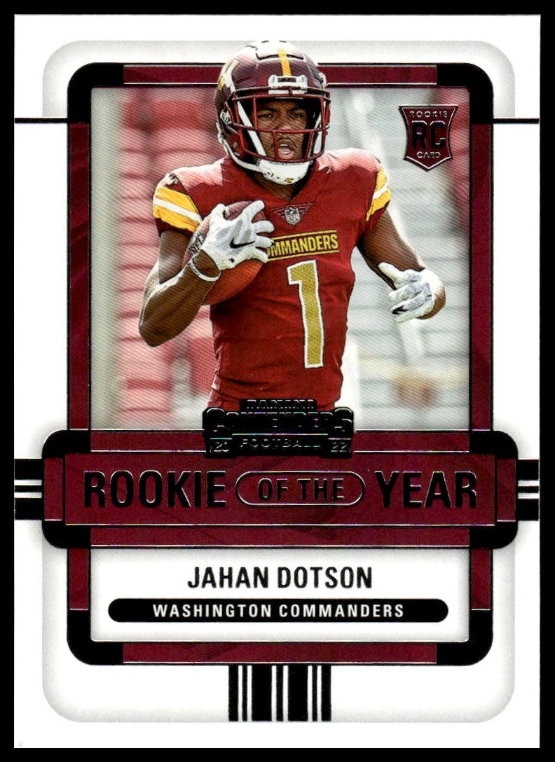 2022 Panini Contenders #ROY-JDO Jahan Dotson Rookie of the Year Contenders