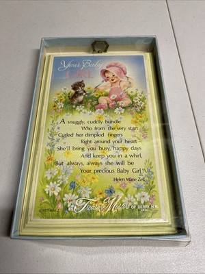 Vintage 1977 Helen Marie Zell Card Plaque  Your Baby Girl 
