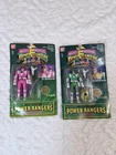 LOT Bandai Mighty Morphin Power Rangers Pink & Green Figures VTG - 1994 -Sealed