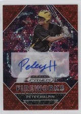 2020 Prizm Draft Picks Fireworks Red Donut Circle 13/99 Petey Halpin Auto 0rd2