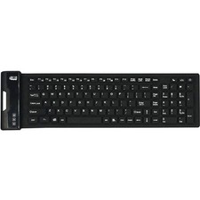 Adesso SlimTouch 222 Antimicrobial Waterproof Flex Keyboard Compact Size