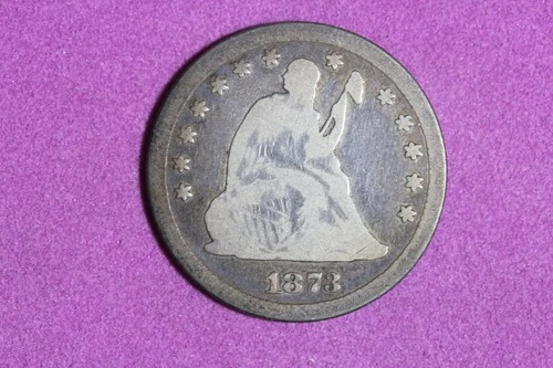 ESTATE FIND 1873 SEATED LIBERTY QUARTER #K60128