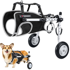 Dog Wheelchair Lightweight Adjustable Mobility Aid w Patches Size Medium