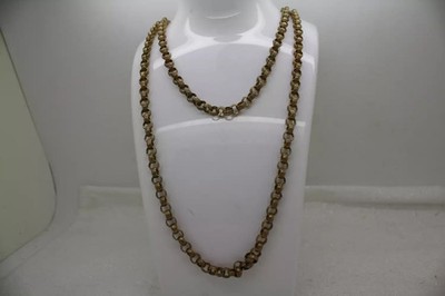Vintage. Miriam Haskell strukturierte Messing DOPPEL ROLO KETTE 18-24''