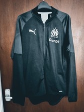 PUMA SMALL MENS OLYMPIQUE MARSEILLE FOOTBALL CLUB FC TRACK TOP WITH POCKETS.