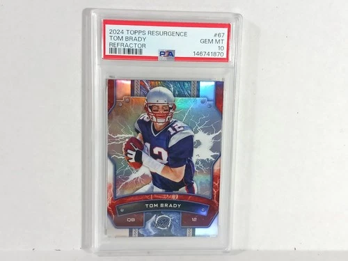 Tom Brady Refractor PSA 10 GEM MINT 2024 Topps Resurgence #67