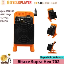 Open-source Bitaxe Supra Hex 702, 4.2TH/s BM1368 Chip Solo Lottery BTC Miner