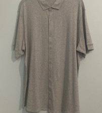 Hart Schaffner Marx Mens 100 Cotton Polo Shirt Gray XL