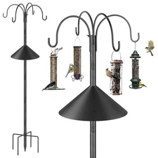 Bird Feeder Pole Stand Squirrel Proof for Outdoors Heavy Duty Shepherds Hook