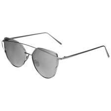 Sunglasses for Women Men, White Copper  AC Resin Metal Colorful Frog, Icy Gray