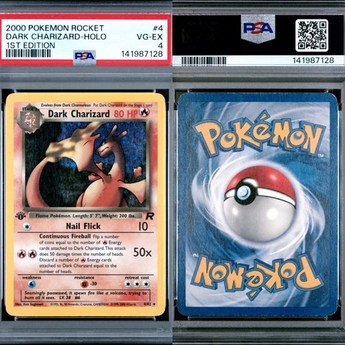 🔥 PSA 4 VG-EX 1ST EDITION DARK CHARIZARD | TEAM ROCKET 4/82🔥