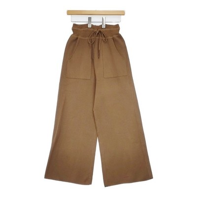 Pal'las Palace PKPT-2876C Milan Rib Knit Pants Easy Pants Pants Brown 6-0123T 