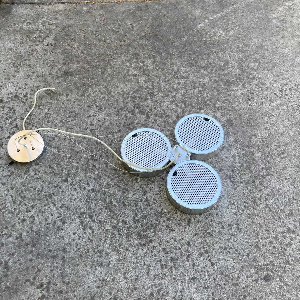 Fredrick Ramond Broadway 3-Light Chandelier 19" Polished Aluminum Ceiling Light - Image 3 of 4