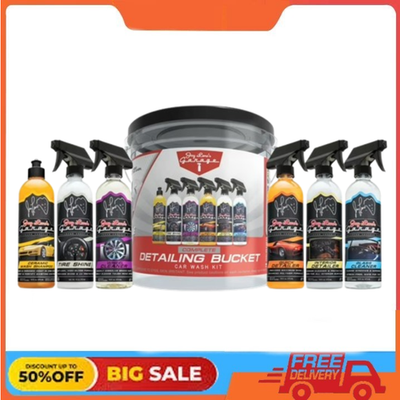 #ad #ad Jay Leno#x27;s Garage Complete Detailing Bucket Car Wash Kit 8 Piece Car Care Set $42.58