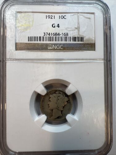 1921 Mercury Dime NGC G4+
