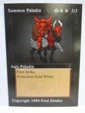 1994 Magic the Gathering Middle Ages Sticker: ANTI-PALADIN Banned MtG Oddity
