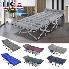 H&ZT Folding Camping Cots for Adults Kids Heavy Duty Guest Bed Military Cot