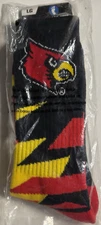 Louisville Cardinals Large Crew Socks Team Colors 10-13