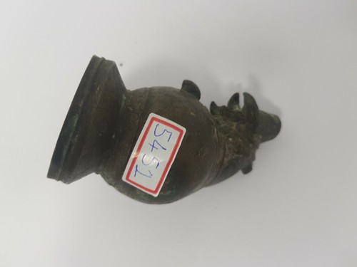 Old Heavy Brass Engraved Handcrafted Cow Shaped Water Wall Spout Figurine NH5451 - Picture 6 of 11