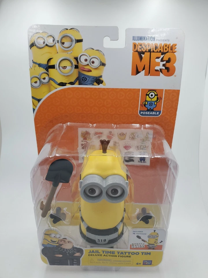 Экшн-фигурка Minions Despicable Me 3 Poseable Deluxe Jail Time Tattoo Tim - Изображение 2 из 4