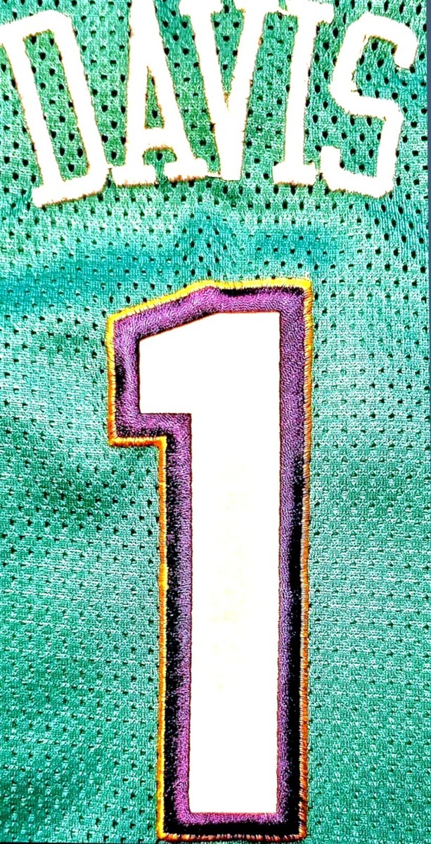 Vtg Reebok BARON DAVIS #1 New Orleans Hornets NBA Jersey (Boy's L
