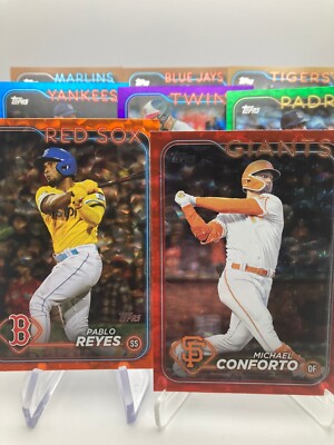 2023 & 2024 Topps Series 1, 2, Update - Numbered Cards, Gold, Silver Crackle !!!