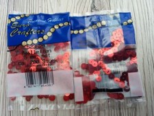 Pailletten metallic Pailetten 5mm ca 200St rot klar glatt f&uuml; Weihnachten Basteln