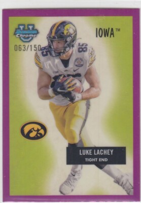 2024 Luke Lachey Bowman Chrome U THROWBACK REFRACTOR /150 - #24 Iowa Hawkeyes