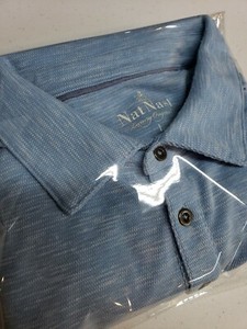 Nat Nast Heathered Robins Egg Blue Polo 