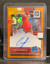 Connor Seabold 2022 Optic Rated Rookie Orange Holo Auto #15/100 - Red Sox
