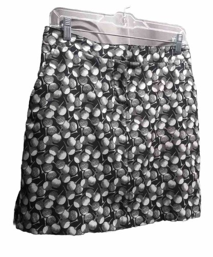 IZOD GOLF Sz 2 Women SKORT Black Grey White 3 Pockets Sun Control Stretch Skort - Picture 5 of 15
