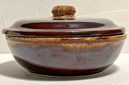 Vintage McCoy - Kathy Kale - Covered Bowl-Dish Pottery-Brown Drip Glaze - USA - Picture 3 of 7